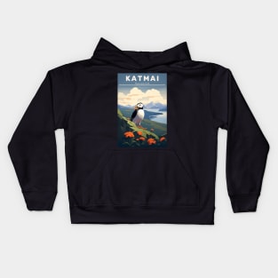 Katmai National Park Travel Poster Kids Hoodie